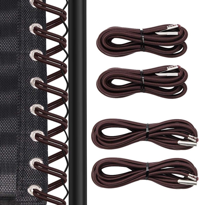 COITEK 4PCS Replacement Cord for Zero Gravity Chair, Universal Elastic Repair Cord for Recliners Replacement Laces Rope for Lounge, Bungee Beach Chair (Brown) - Image 1